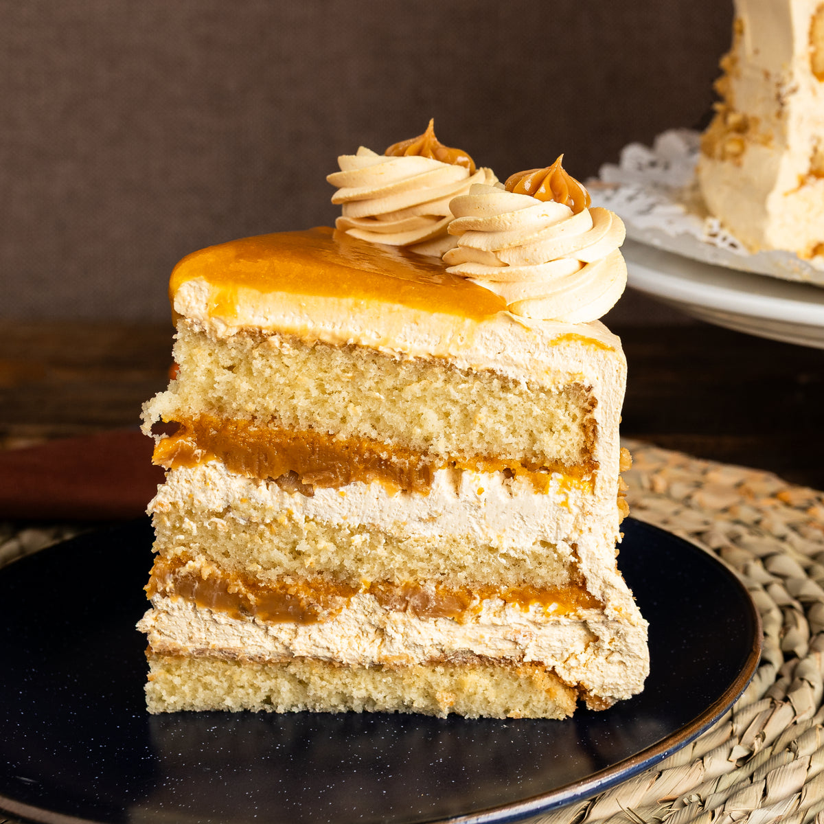 Torta de lúcuma manjar nuez